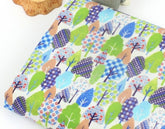 半碼韓國製造彩色樹木森林圖案布料